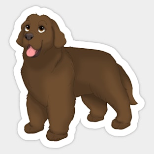 Brown Newfoundland Dog Sticker